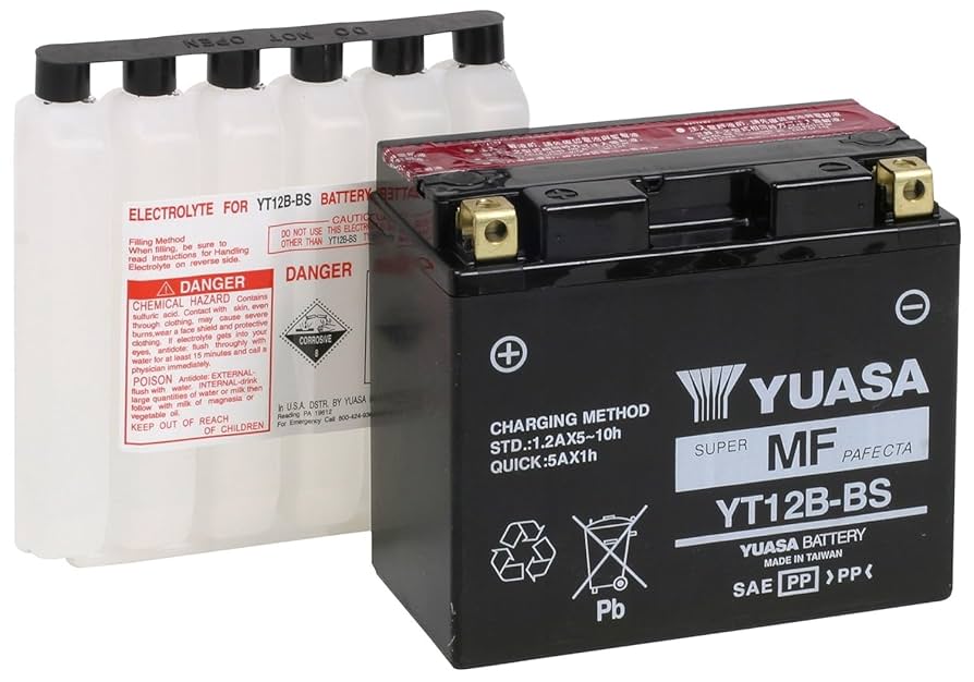 Amazon.com: Yuasa YUAM6212B YT12B-BS Maintenance Free AGM